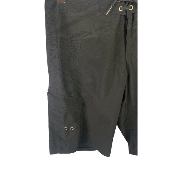 Hawk Men's Shorts Size 30 Flat Front Cargo Chino Walking Black Golf Skateboard - Picture 5 of 6